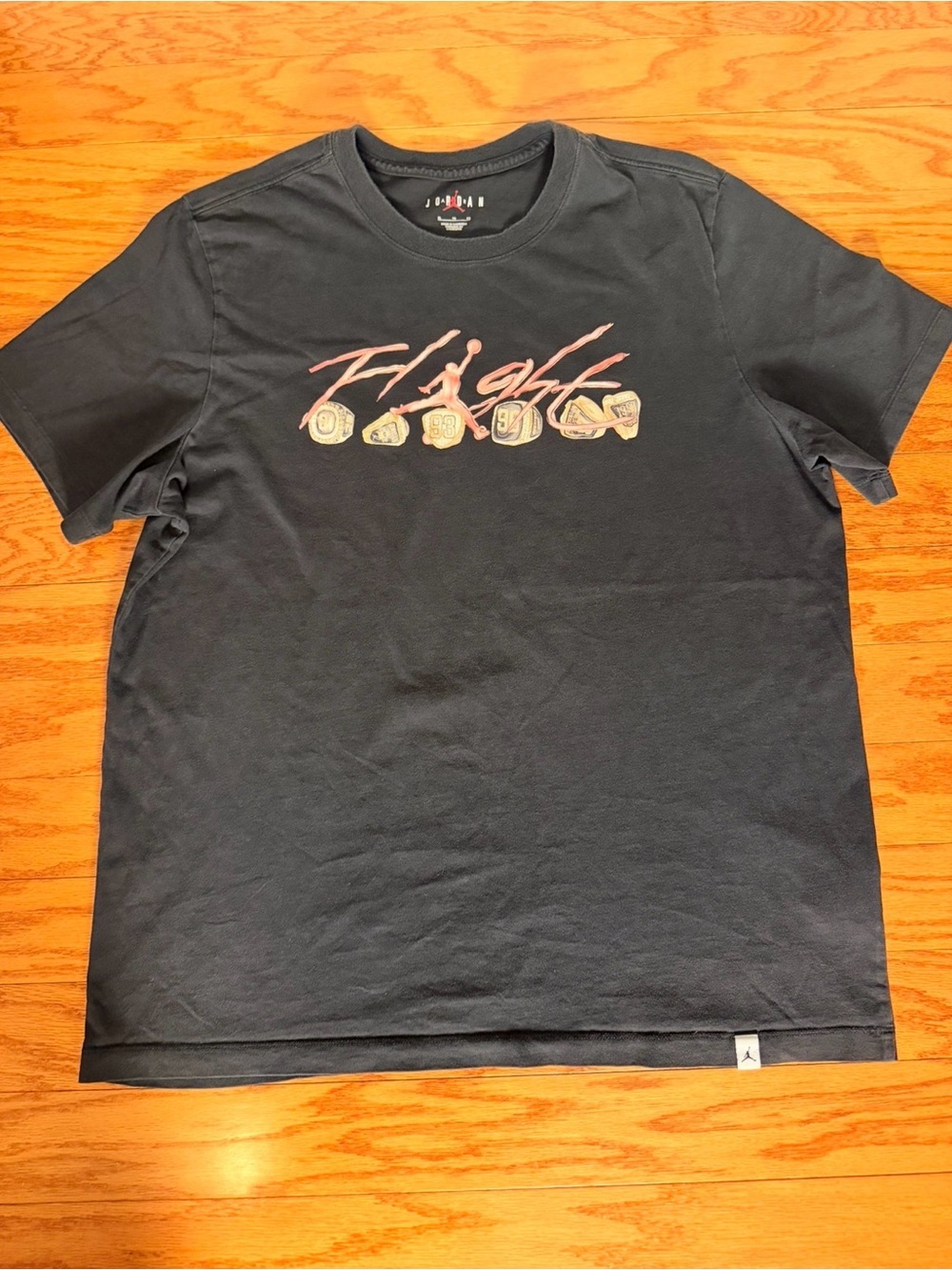 Jordan Black Short-Sleeve 'Flight' Graphic Tee